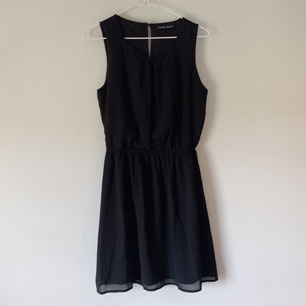 Black Tight Waist Dress